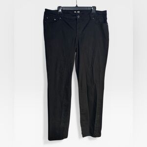 Terra & Sky Black Straight Leg Jeans 16W